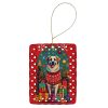 Anatolian Shepherd Dog Holiday Christmas Porcelain Ornament Christmas Tree Hanging Decorations for Home Christmas Holiday, Rectangle, Gift, Multicolor