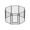 8 Panels Heavy Duty Metal Playpen with door,39.37"H Dog Fence Pet Exercise Pen for Outdoor, Indoor