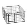 8 Panels Heavy Duty Metal Playpen with door,31.7"H Dog Fence Pet Exercise Pen for Outdoor, Indoor