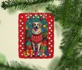 Anatolian Shepherd Dog Holiday Christmas Porcelain Ornament Christmas Tree Hanging Decorations for Home Christmas Holiday, Rectangle, Gift, Multicolor