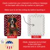 Entlebucher Mountain Dog Holiday Christmas Porcelain Ornament Christmas Tree Hanging Decorations for Home Christmas Holiday, Rectangle, Gift